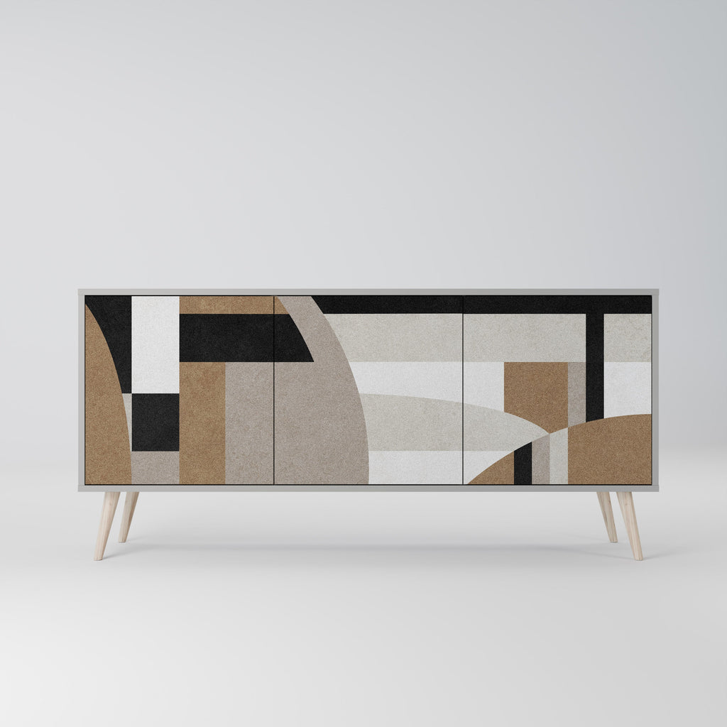 DELICATE MEMENTO Sideboard mit 3 Türen in Grau