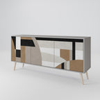 DELICATE MEMENTO Sideboard mit 3 Türen in Grau