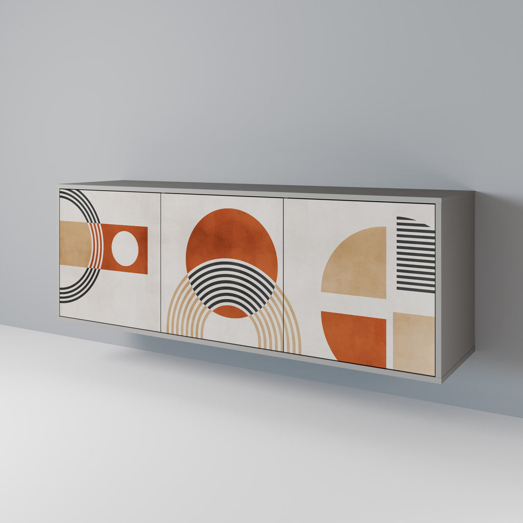 SPACE AROUND Sideboard mit 3 Türen in Grau