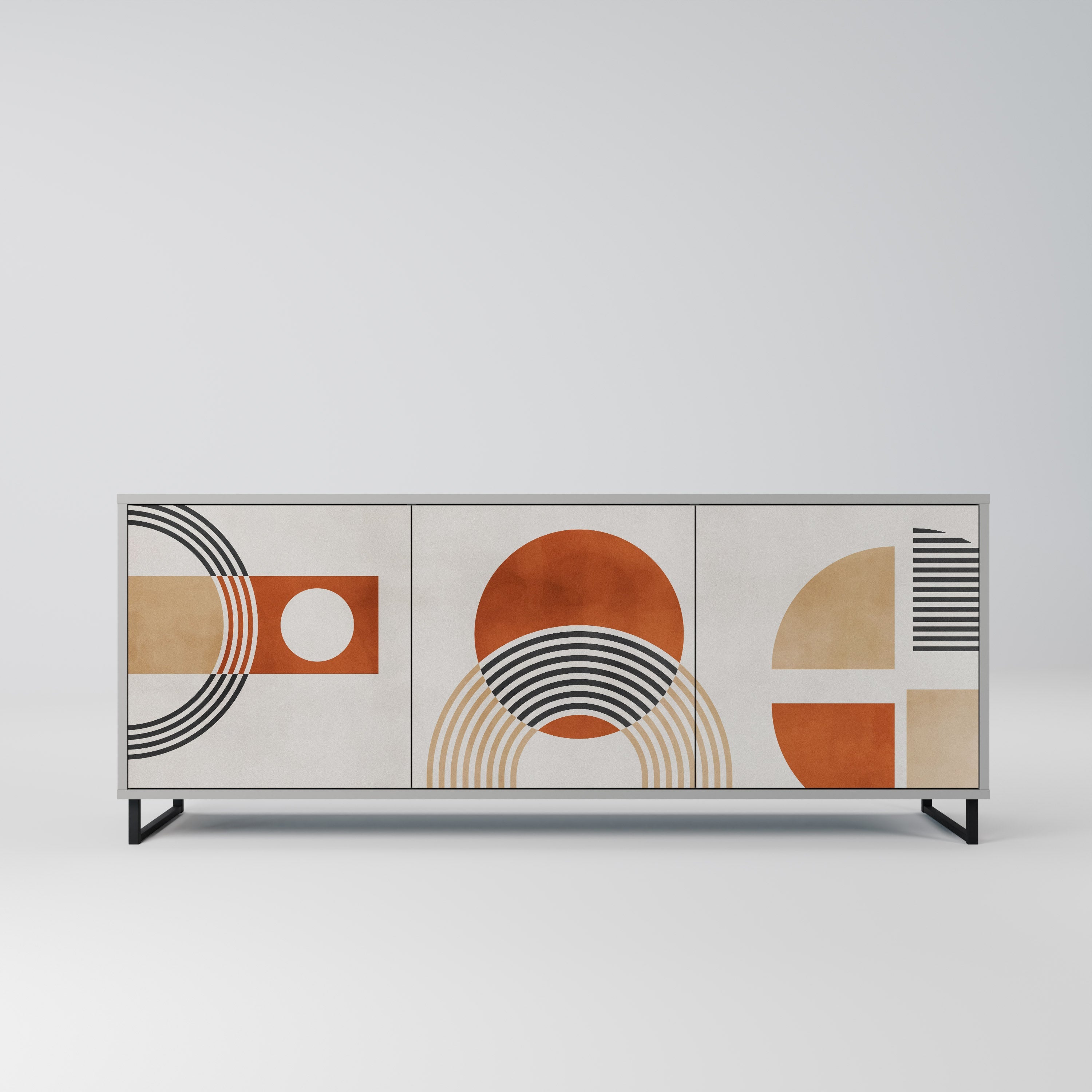 SPACE AROUND Sideboard mit 3 Türen in Grau