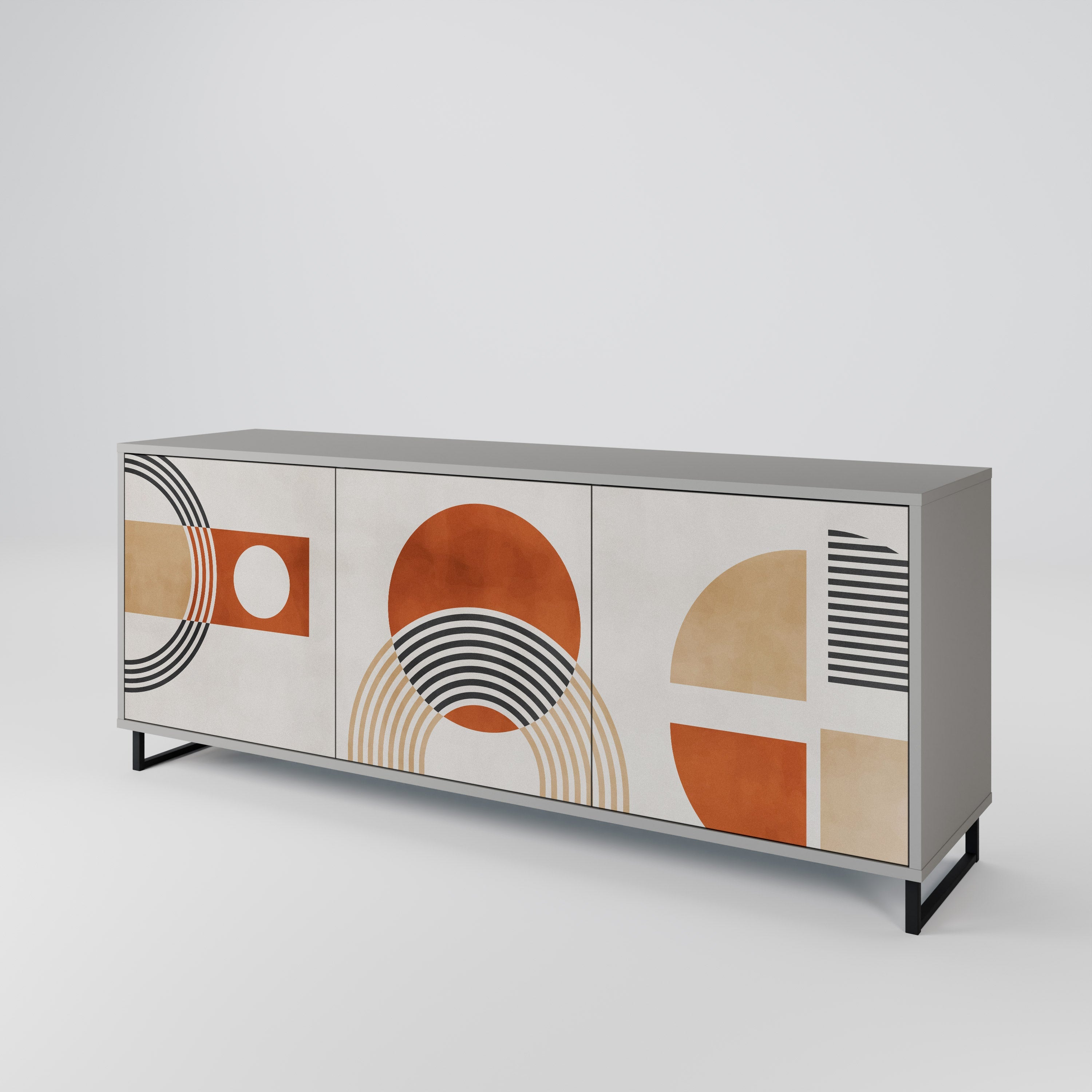 SPACE AROUND Sideboard mit 3 Türen in Grau