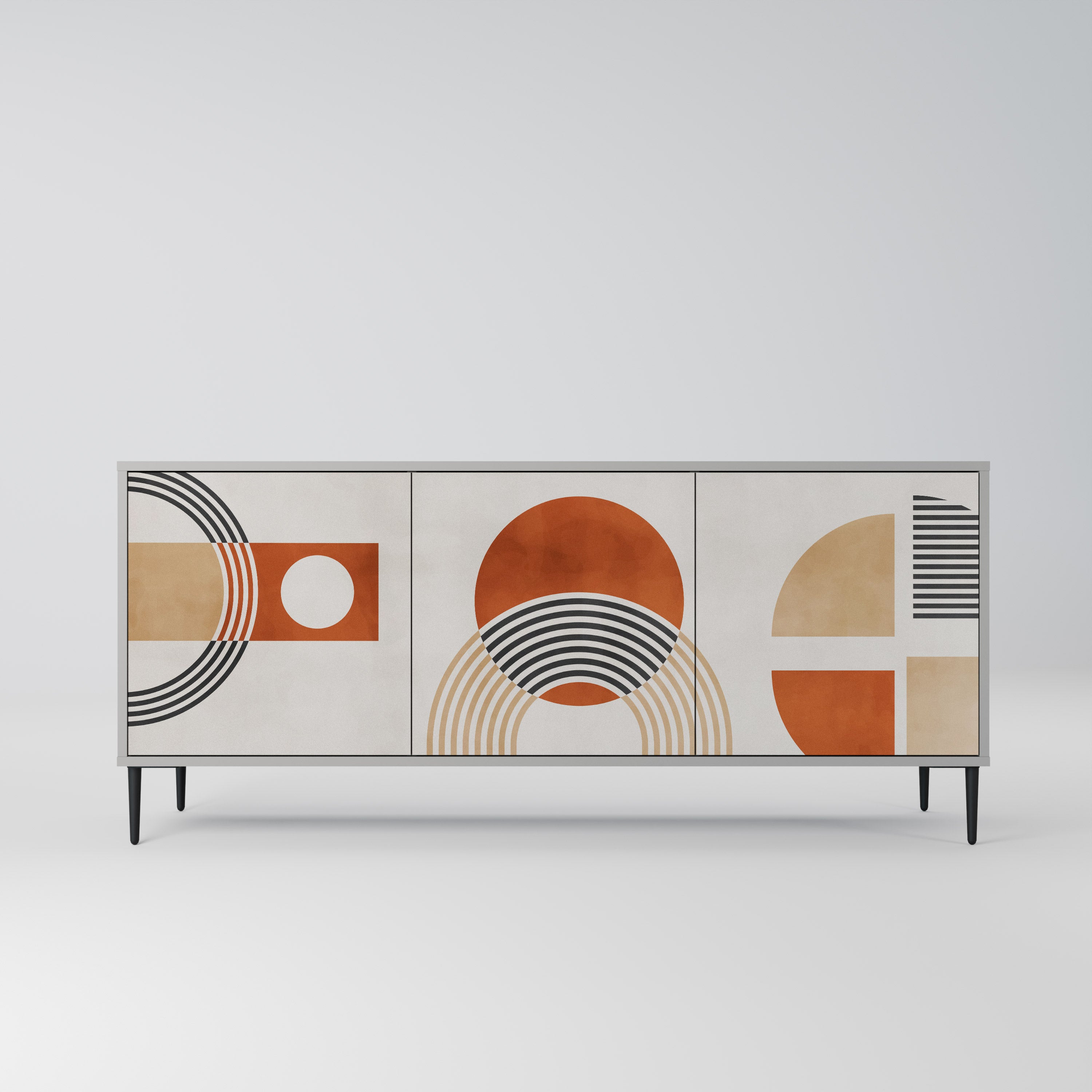 SPACE AROUND Sideboard mit 3 Türen in Grau