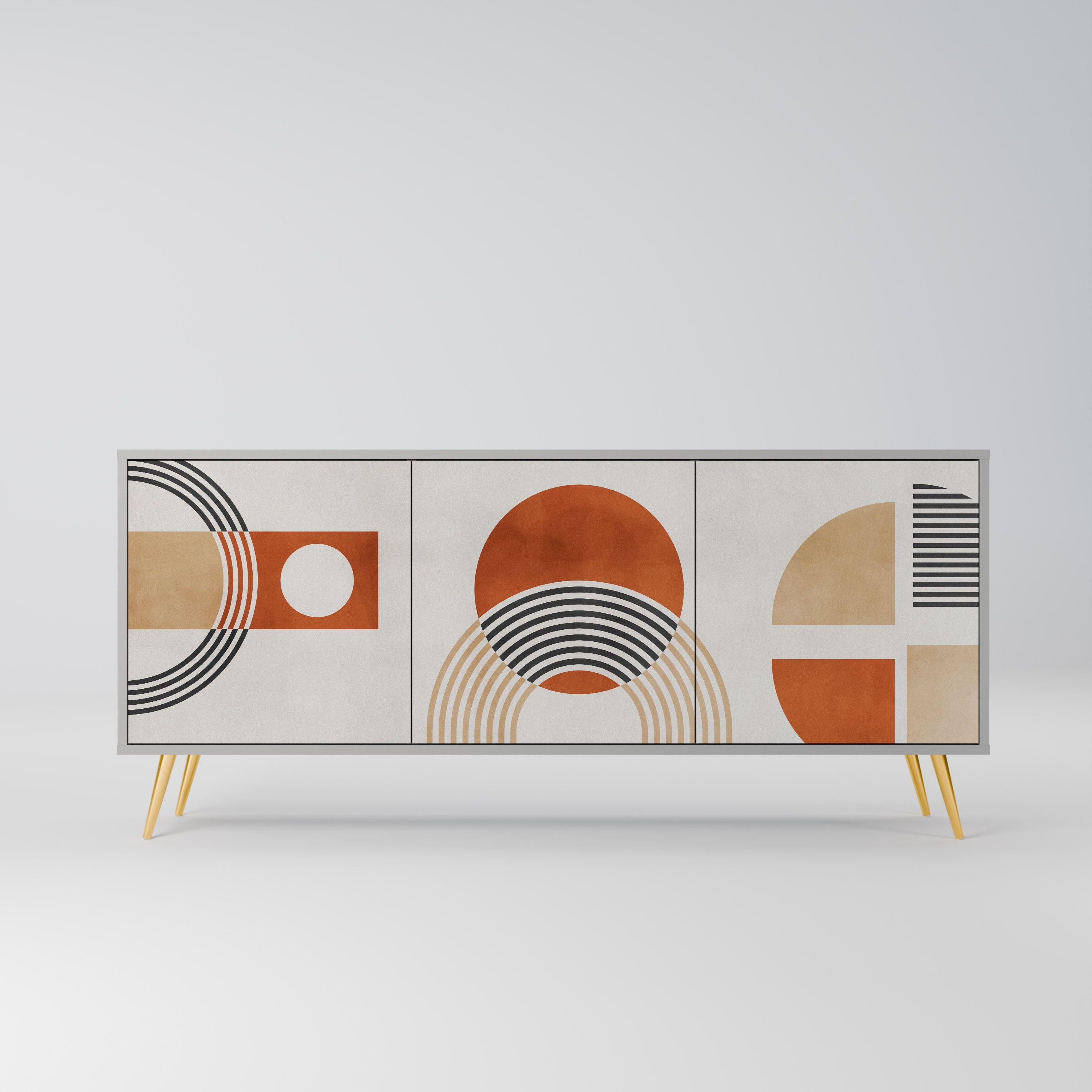 SPACE AROUND Sideboard mit 3 Türen in Grau