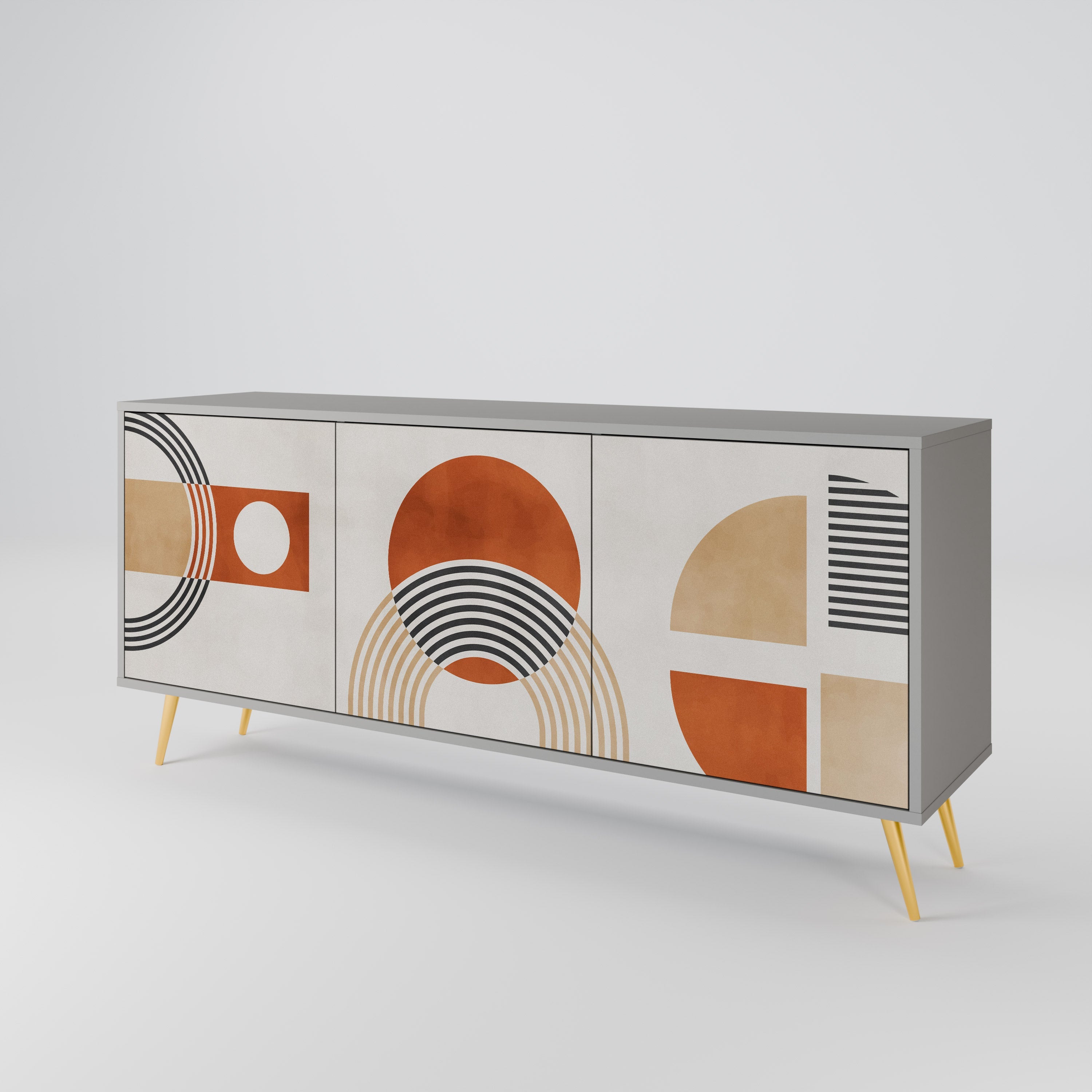 SPACE AROUND Sideboard mit 3 Türen in Grau