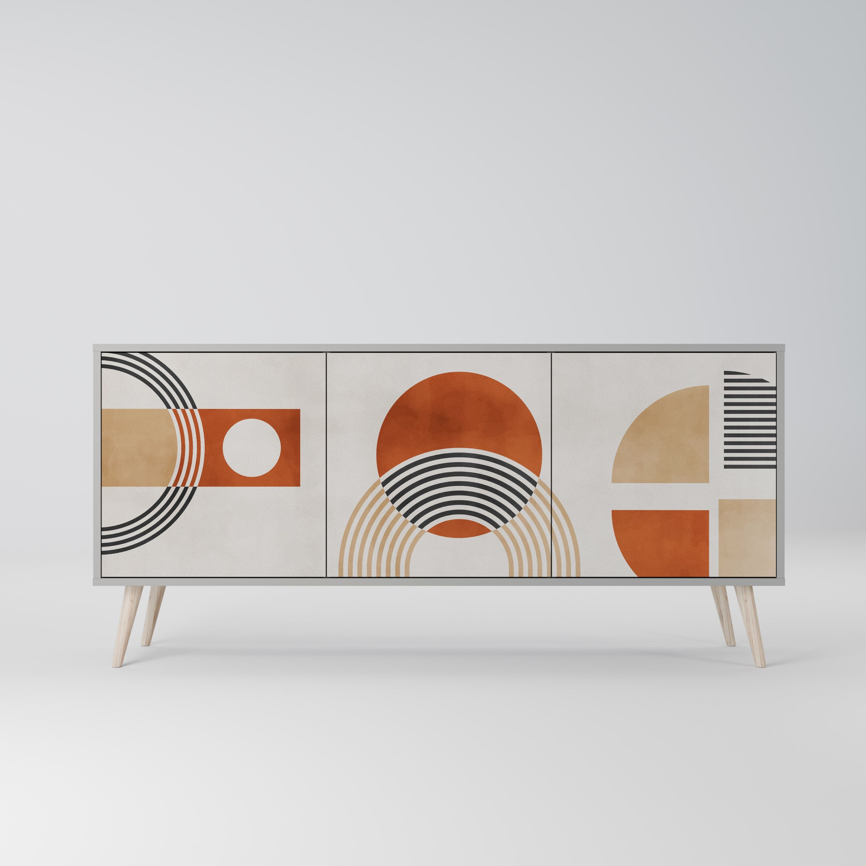 SPACE AROUND Sideboard mit 3 Türen in Grau