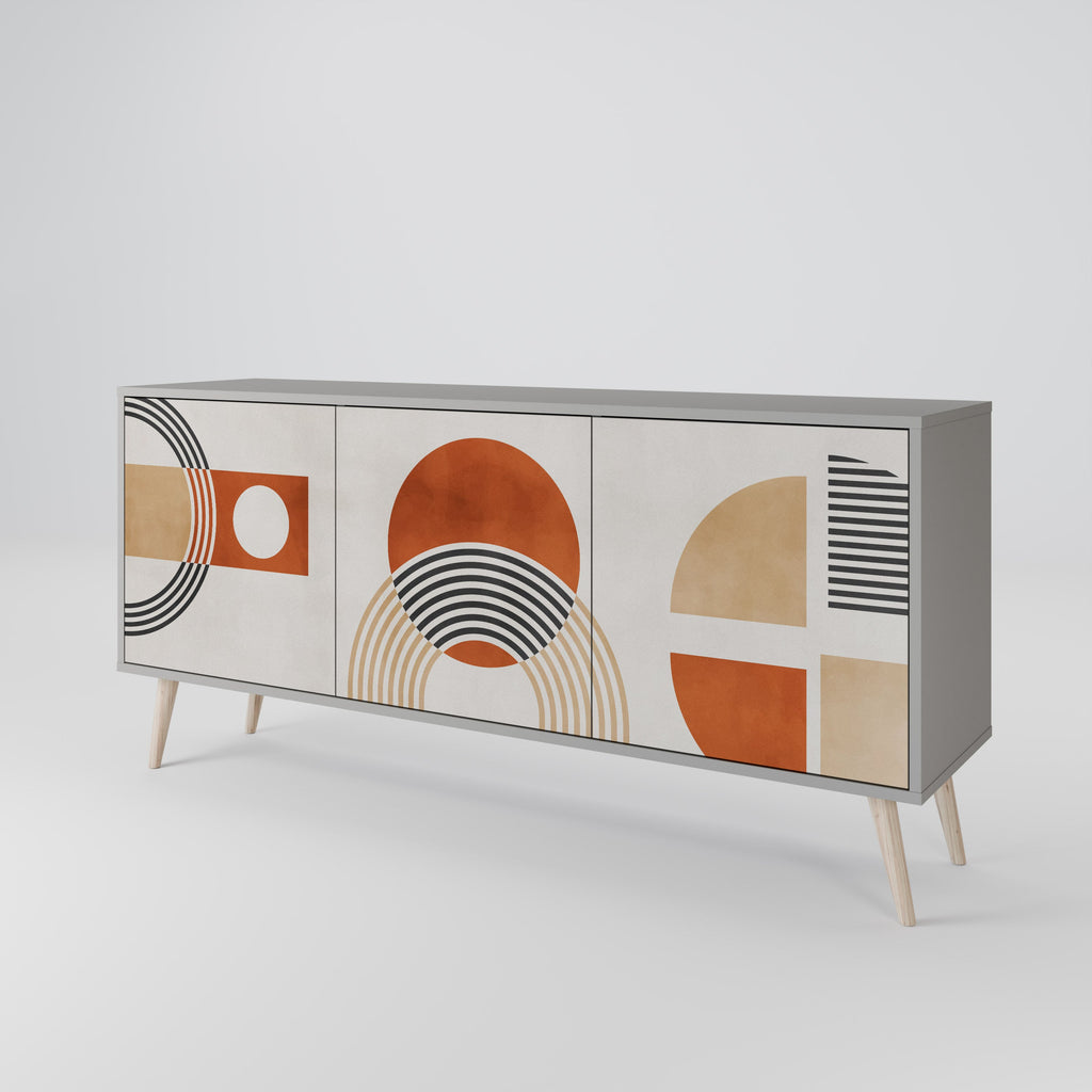 SPACE AROUND Sideboard mit 3 Türen in Grau
