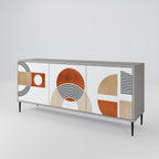 CIRCLE RHYTM Sideboard mit 3 Türen in Grau