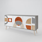 CIRCLE RHYTM Sideboard mit 3 Türen in Grau