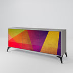 VIVID GEOMETRY Sideboard mit 3 Türen in Grau