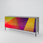 VIVID GEOMETRY Sideboard mit 3 Türen in Grau