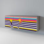 TONE COLLAPSE Sideboard mit 3 Türen in Grau