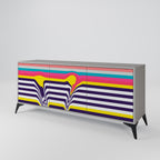 TONE COLLAPSE Sideboard mit 3 Türen in Grau
