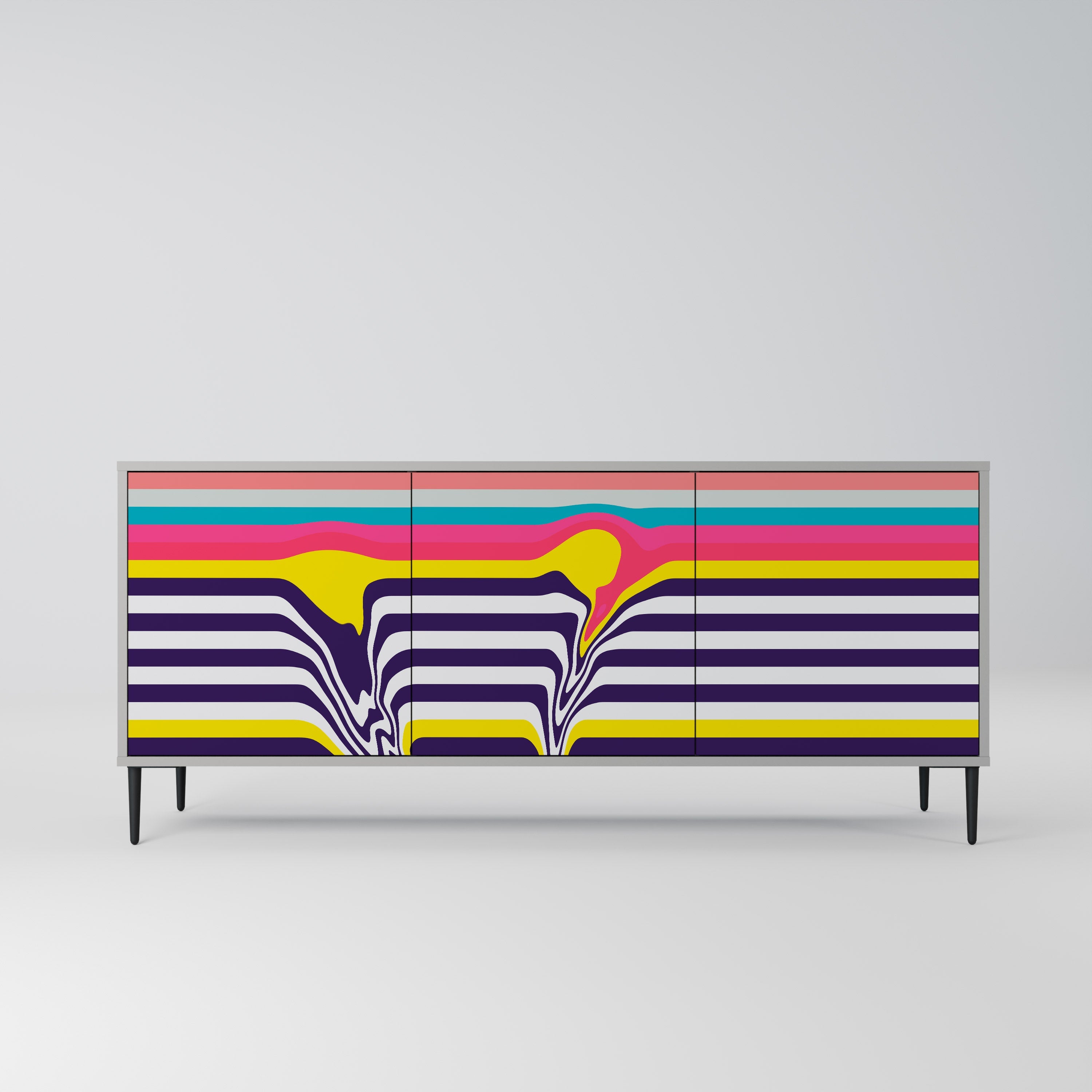 TONE COLLAPSE Sideboard mit 3 Türen in Grau