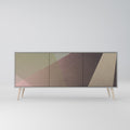 BEIGE GEOMETRY Sideboard mit 3 Türen in Grau