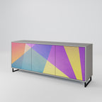 BRIGHT GEOMETRY Sideboard mit 3 Türen in Grau