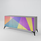 BRIGHT GEOMETRY Sideboard mit 3 Türen in Grau