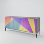 BRIGHT GEOMETRY Sideboard mit 3 Türen in Grau