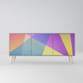 BRIGHT GEOMETRY Sideboard mit 3 Türen in Grau