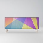 BRIGHT GEOMETRY Sideboard mit 3 Türen in Grau