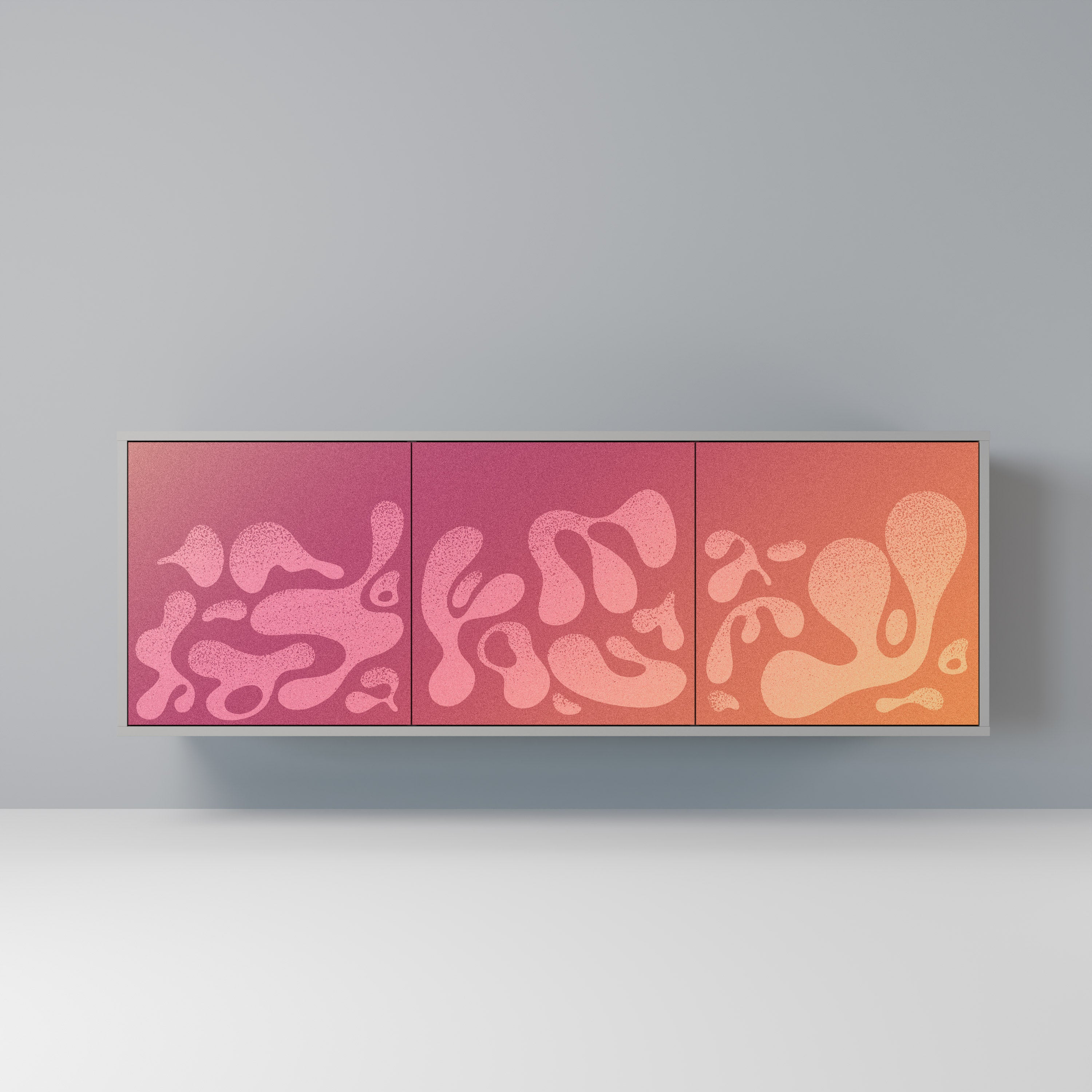 IRREGULAR PINK Sideboard mit 3 Türen in Grau