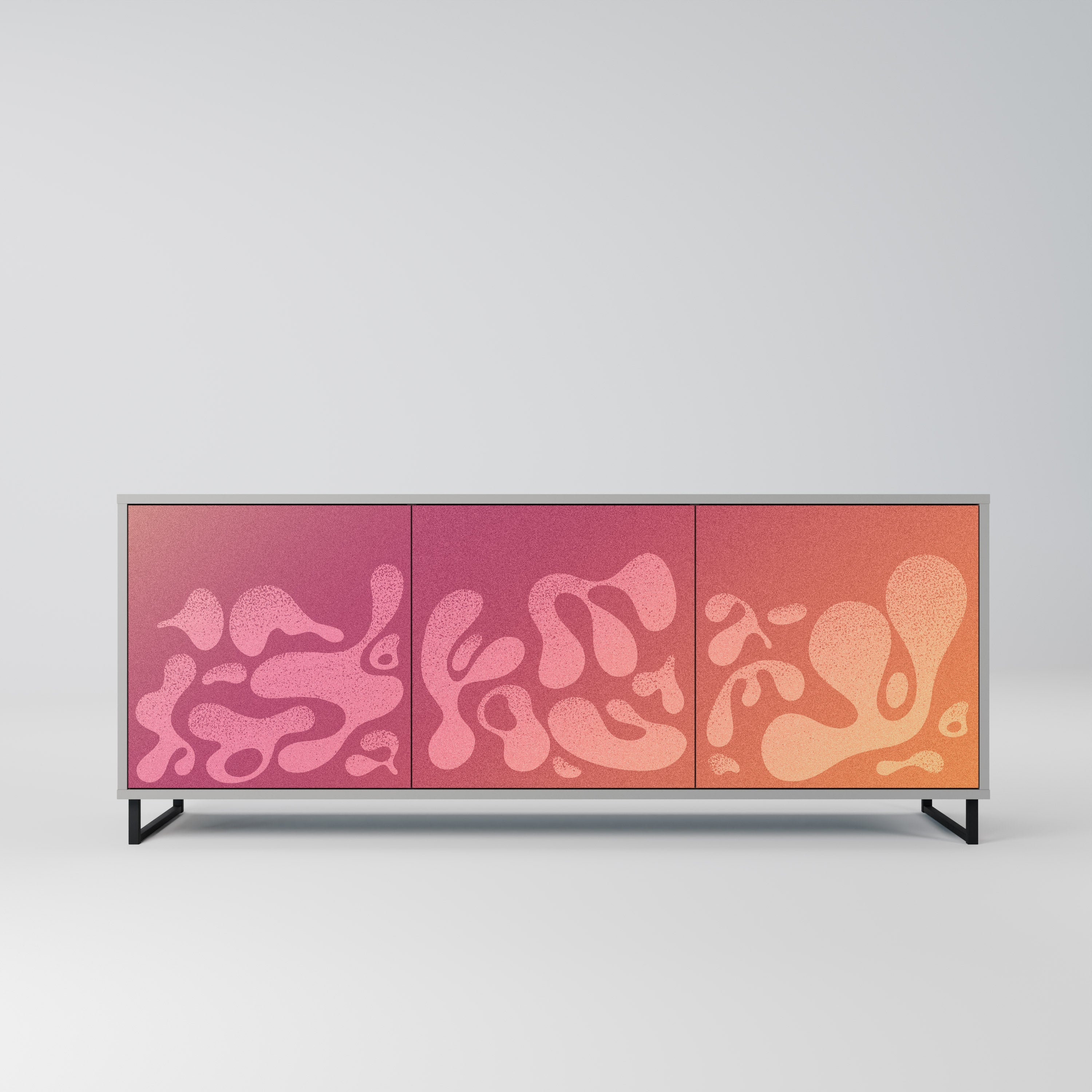 IRREGULAR PINK Sideboard mit 3 Türen in Grau