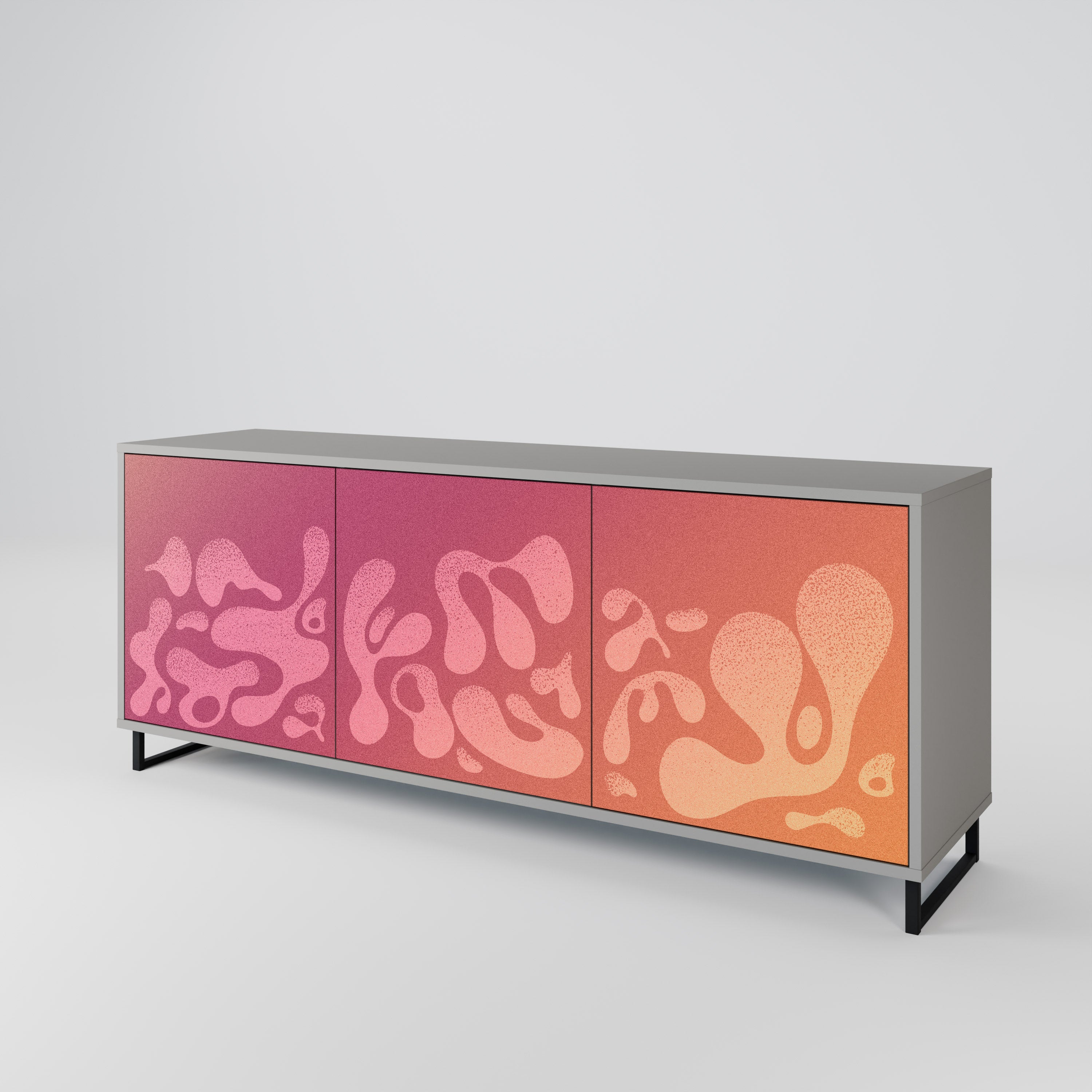 IRREGULAR PINK Sideboard mit 3 Türen in Grau