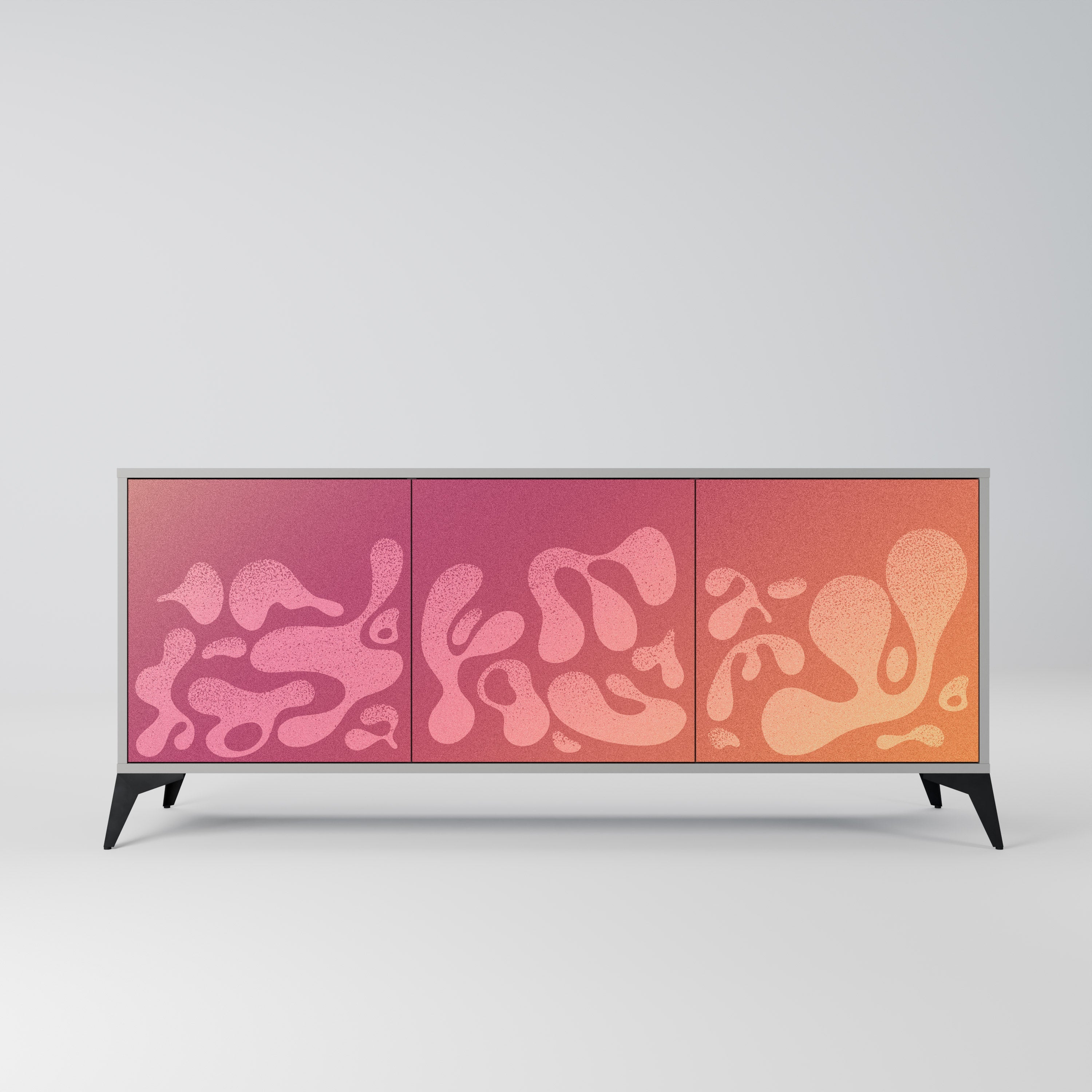 IRREGULAR PINK Sideboard mit 3 Türen in Grau