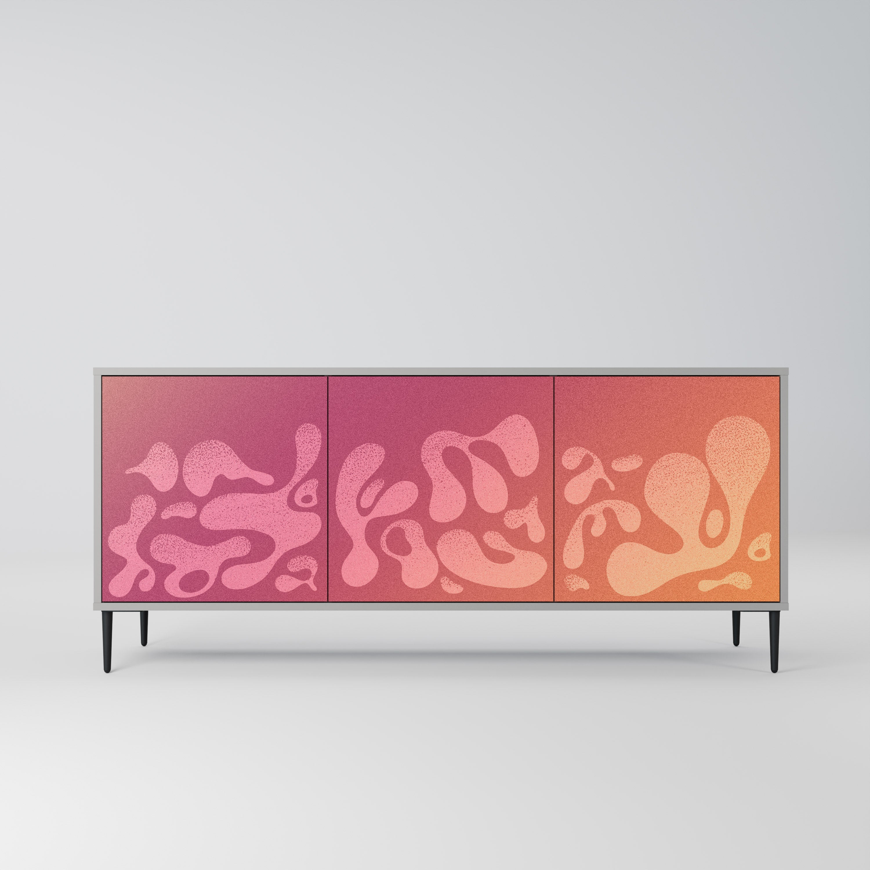IRREGULAR PINK Sideboard mit 3 Türen in Grau