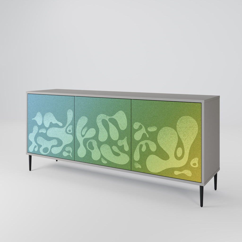 IRREGULAR BLUE Sideboard mit 3 Türen in Grau