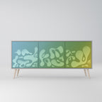 IRREGULAR BLUE Sideboard mit 3 Türen in Grau