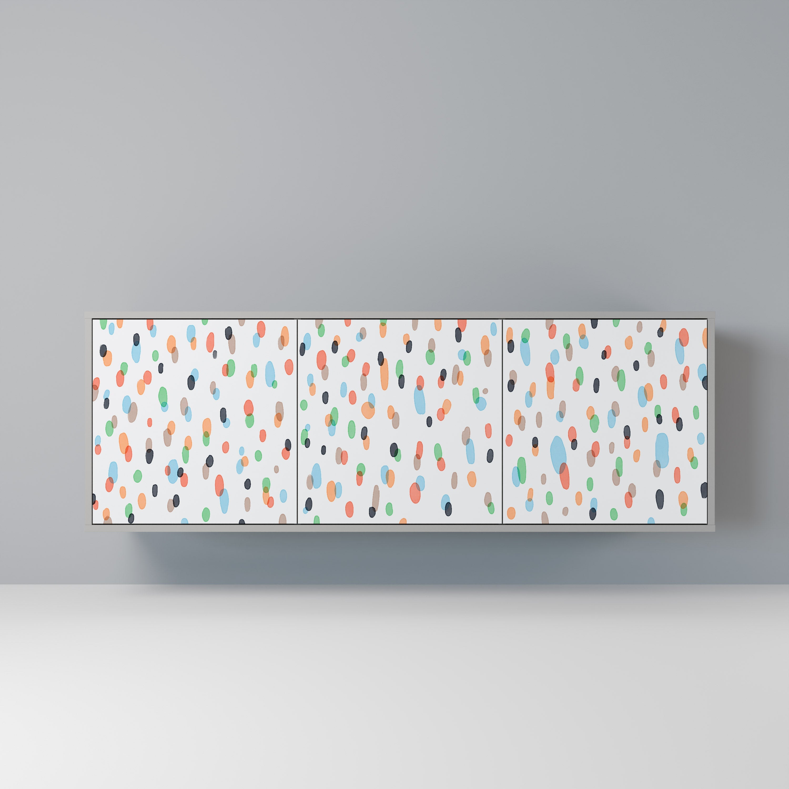 ENERGETIC SPOTS Sideboard mit 3 Türen in Grau