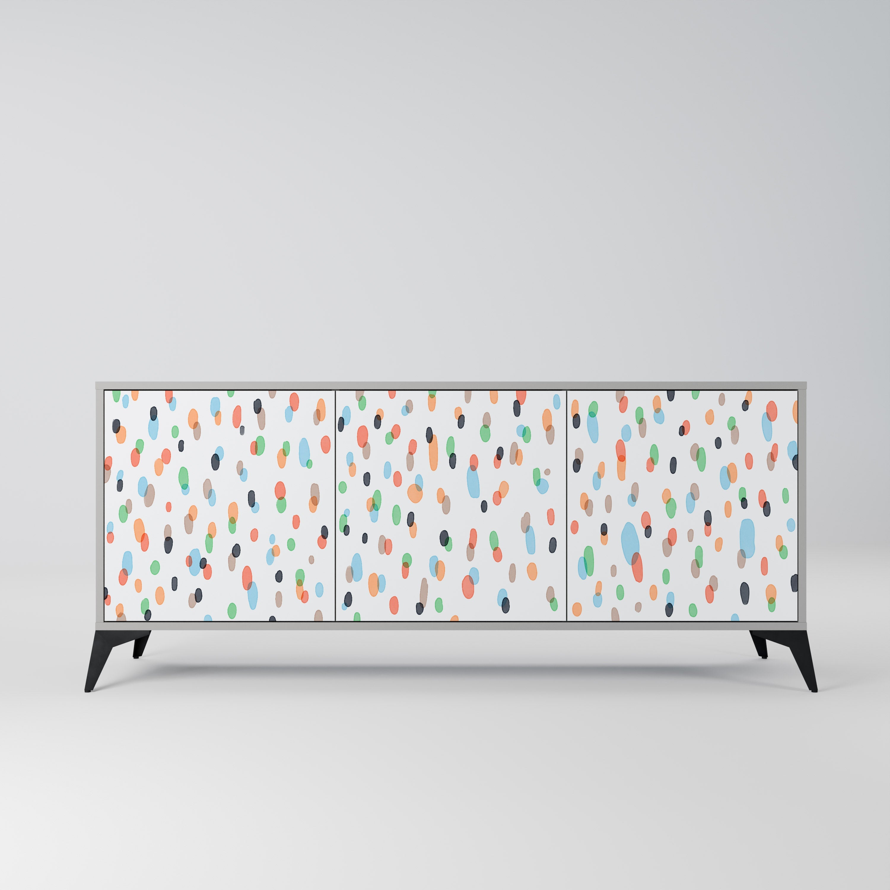 ENERGETIC SPOTS Sideboard mit 3 Türen in Grau
