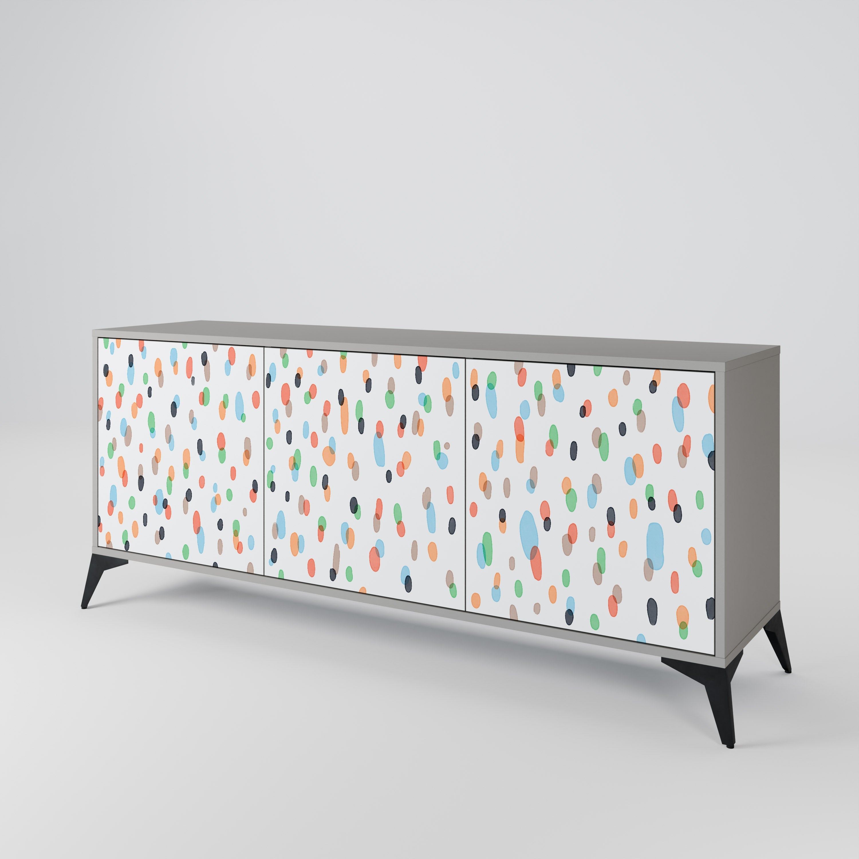ENERGETIC SPOTS Sideboard mit 3 Türen in Grau