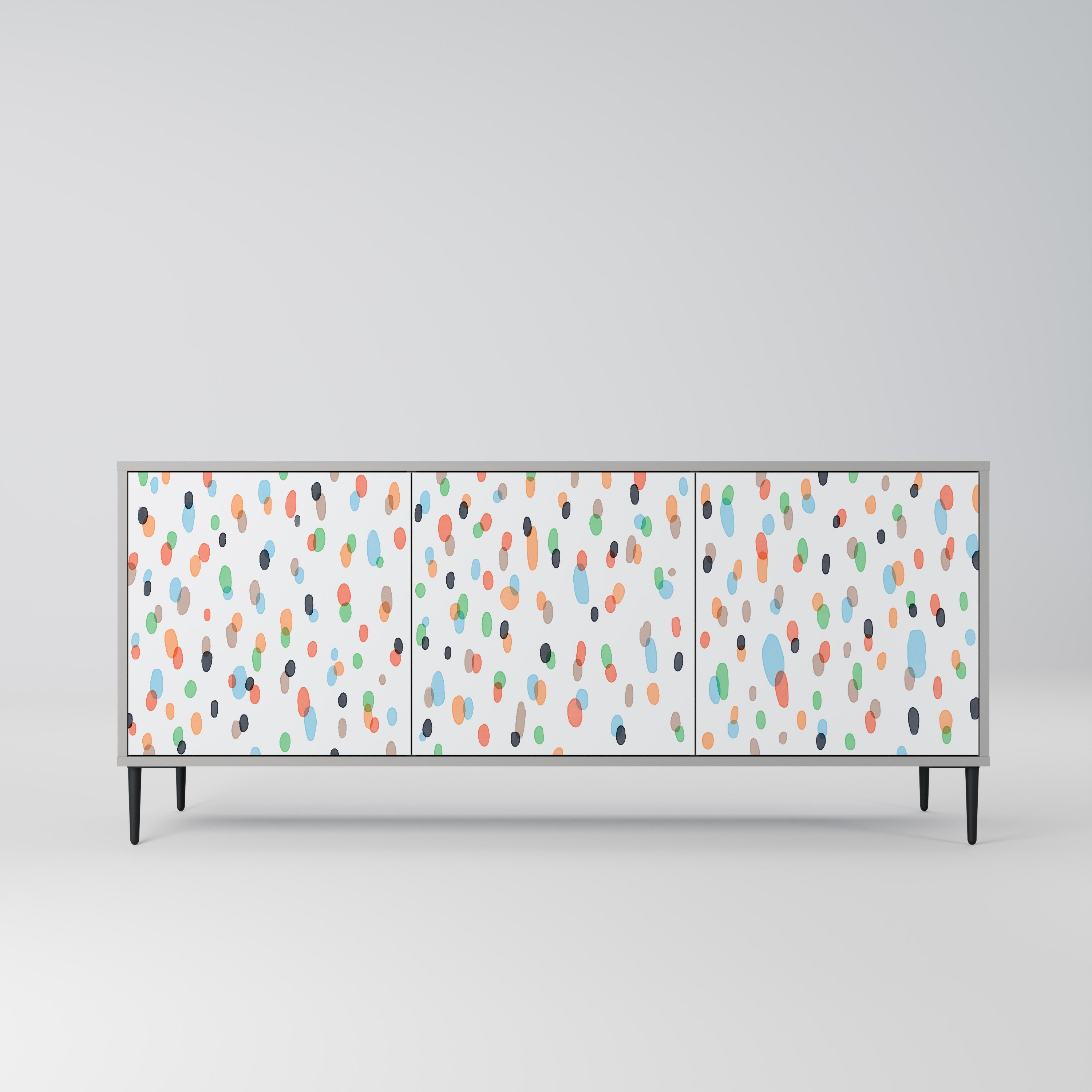 ENERGETIC SPOTS Sideboard mit 3 Türen in Grau