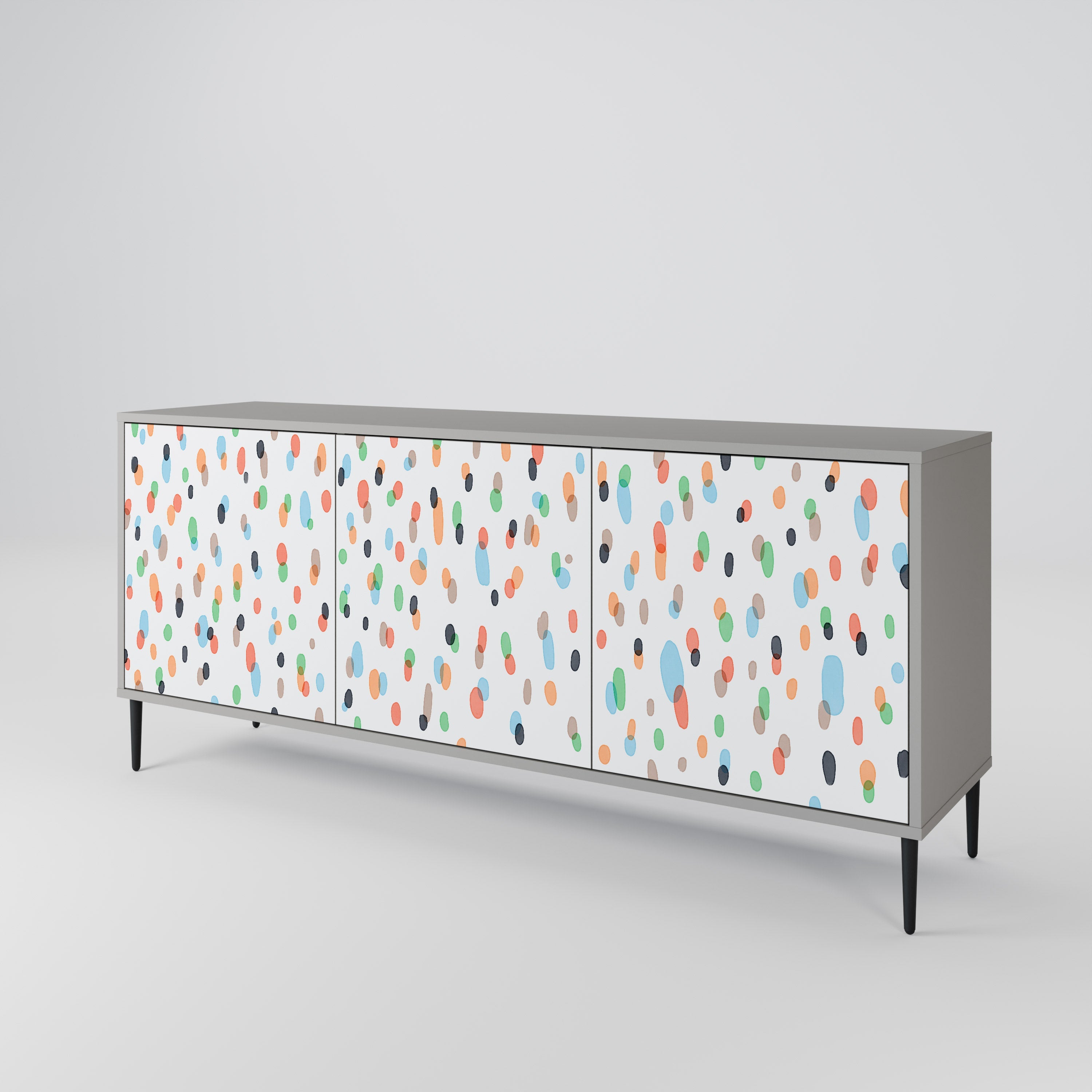 ENERGETIC SPOTS Sideboard mit 3 Türen in Grau