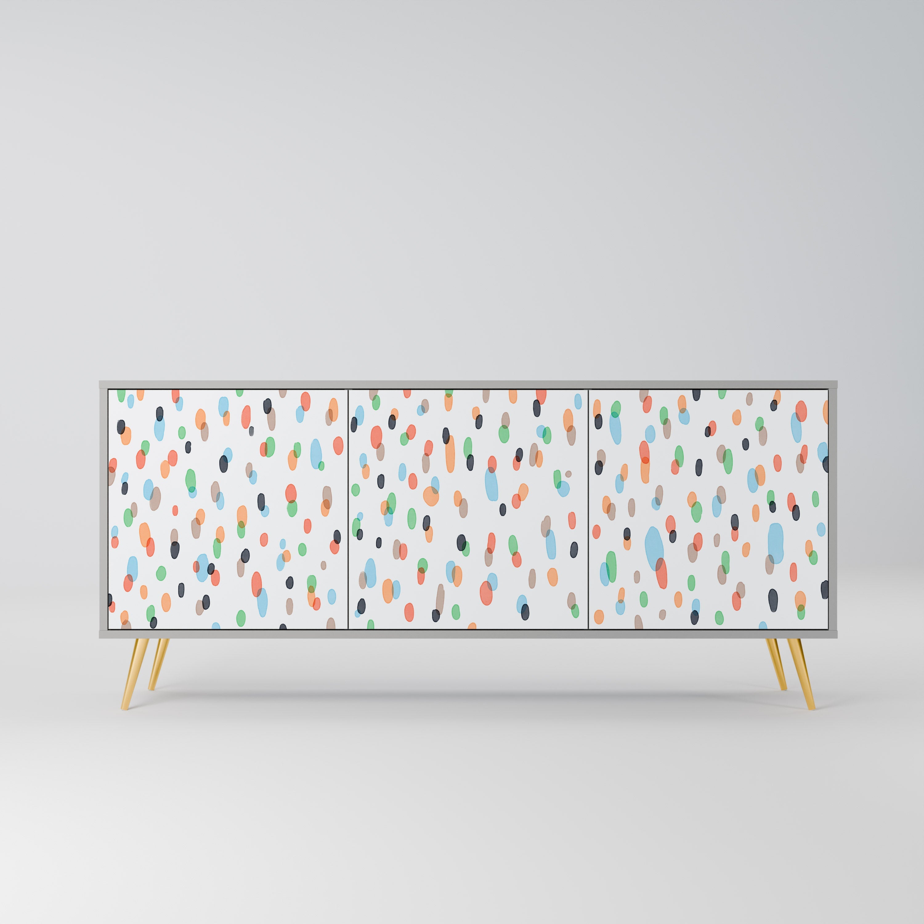 ENERGETIC SPOTS Sideboard mit 3 Türen in Grau