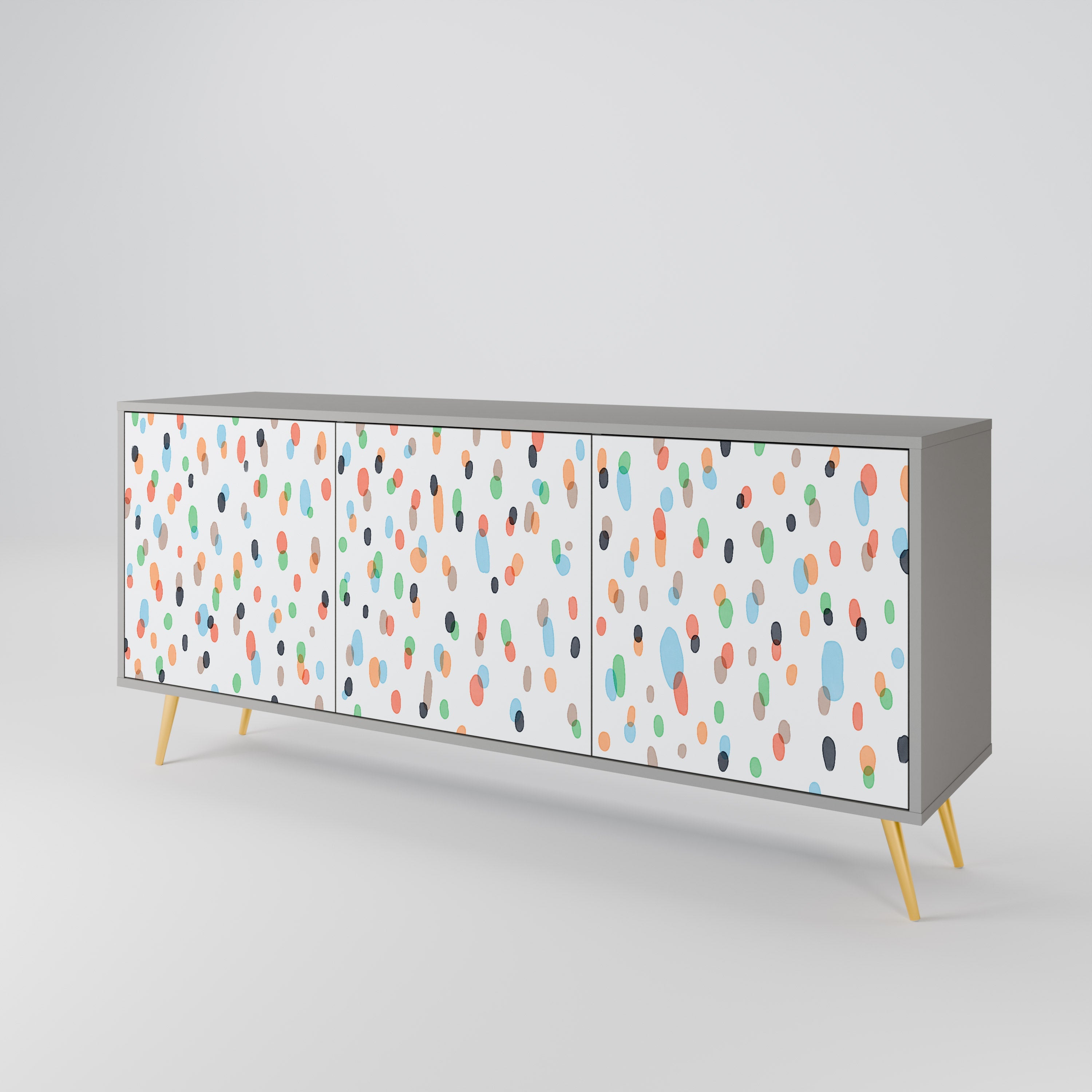ENERGETIC SPOTS Sideboard mit 3 Türen in Grau