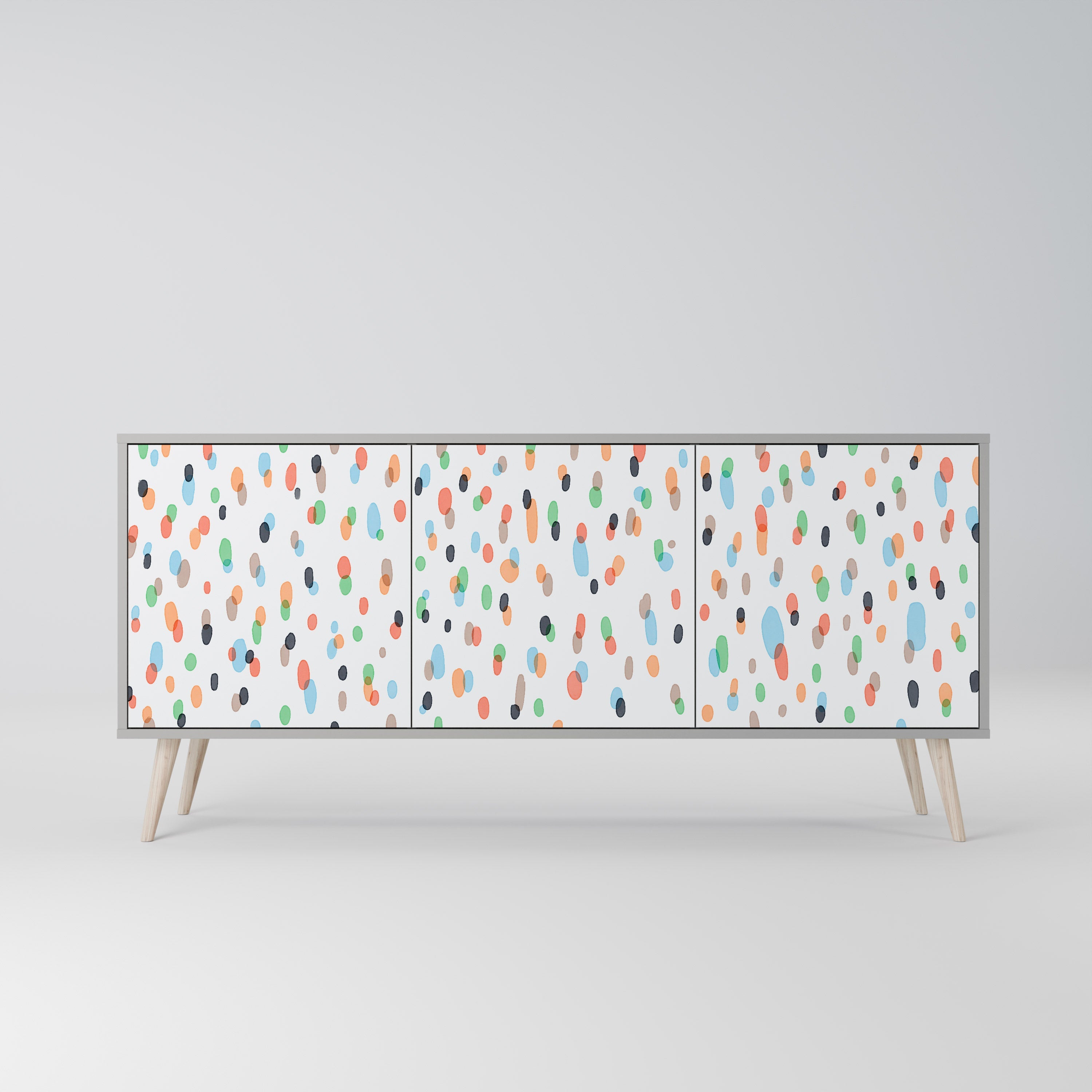 ENERGETIC SPOTS Sideboard mit 3 Türen in Grau