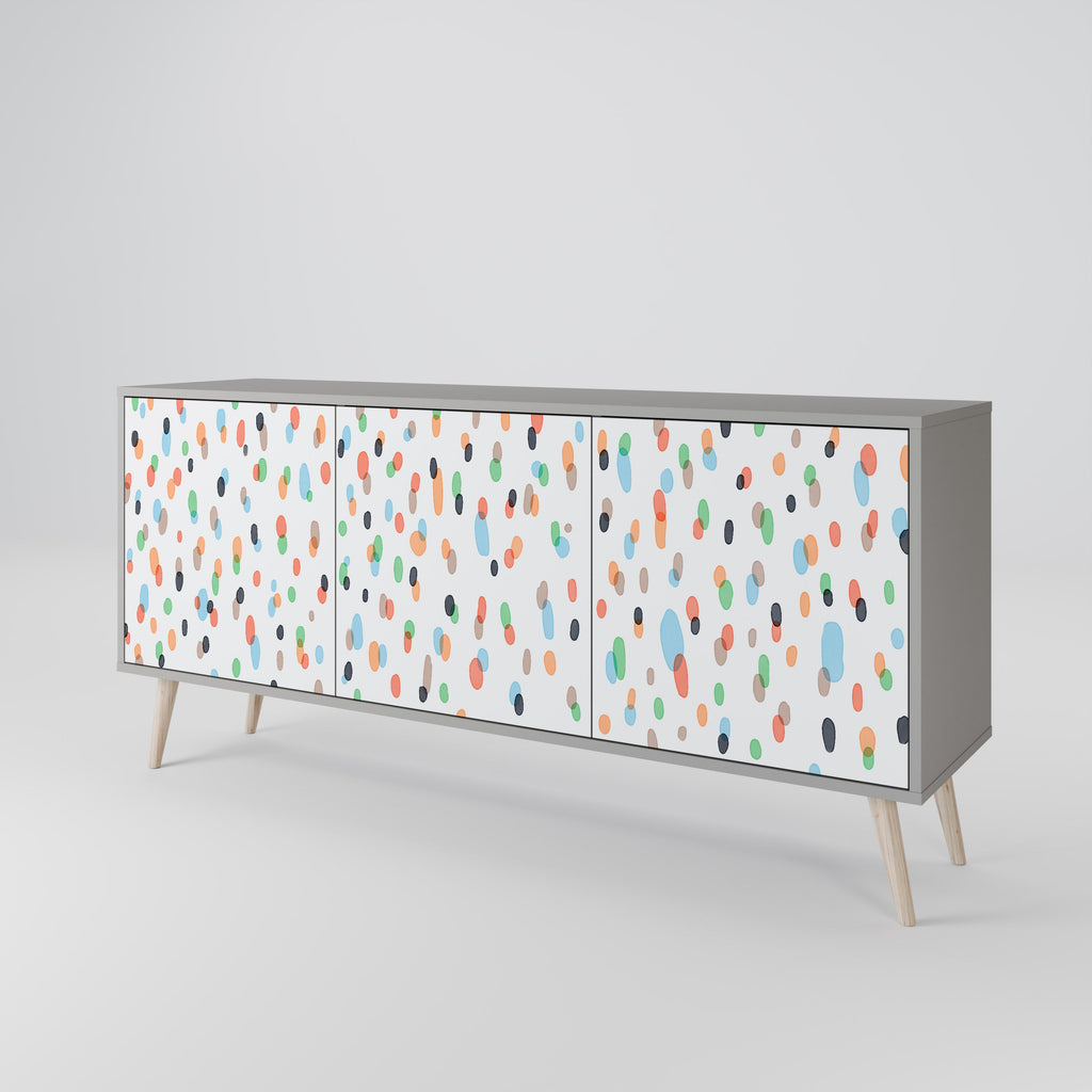 ENERGETIC SPOTS Sideboard mit 3 Türen in Grau