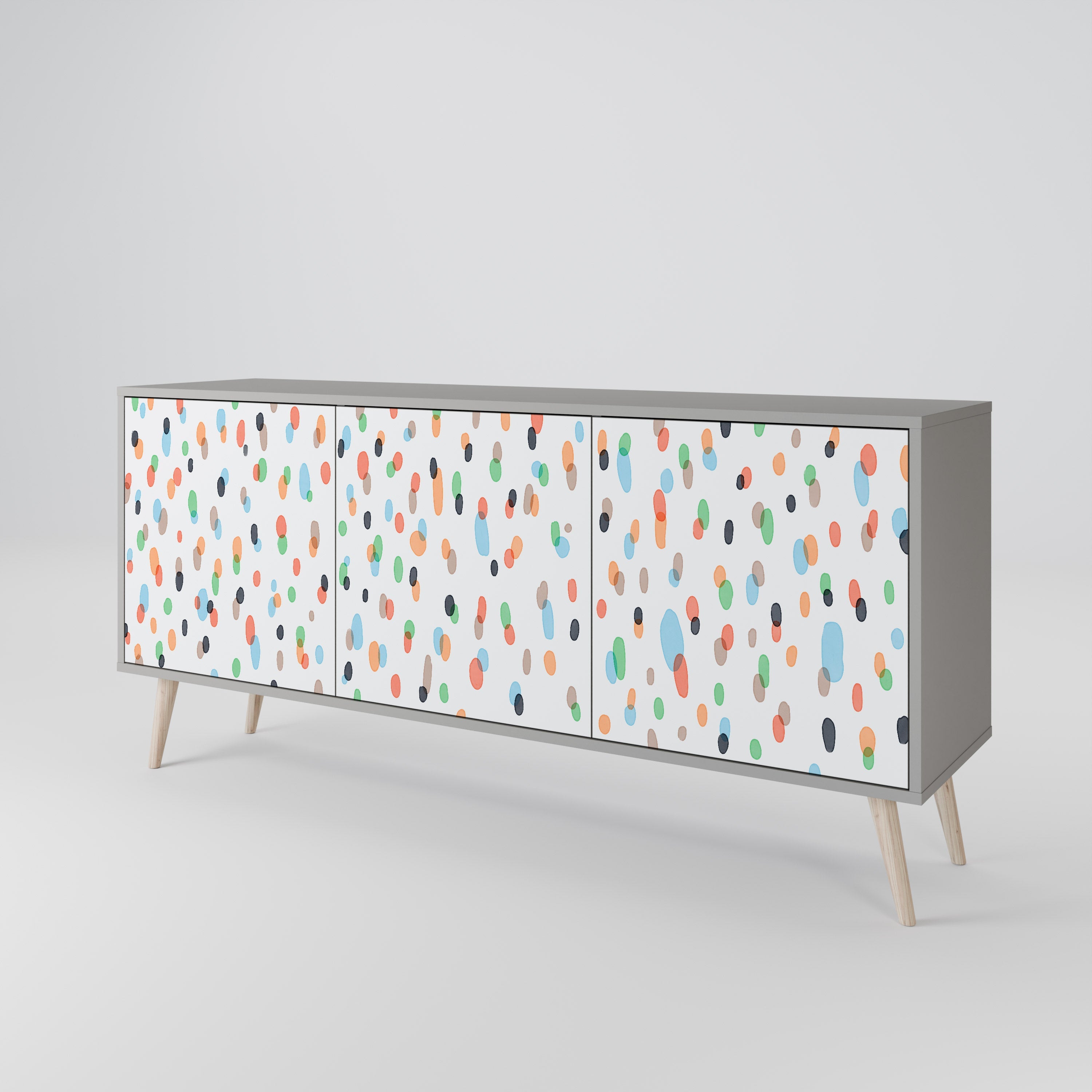 ENERGETIC SPOTS Sideboard mit 3 Türen in Grau