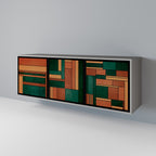 EARTHY FIGURES Sideboard mit 3 Türen in Grau