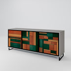 EARTHY FIGURES Sideboard mit 3 Türen in Grau