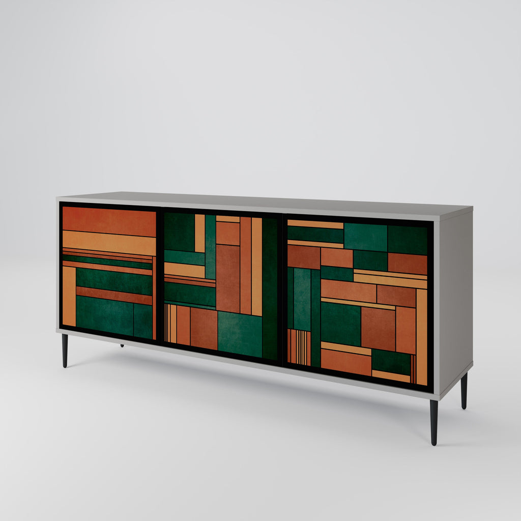 EARTHY FIGURES Sideboard mit 3 Türen in Grau