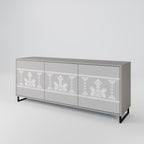 THAI GRAY Sideboard mit 3 Türen in Grau