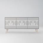 THAI GRAY Sideboard mit 3 Türen in Grau