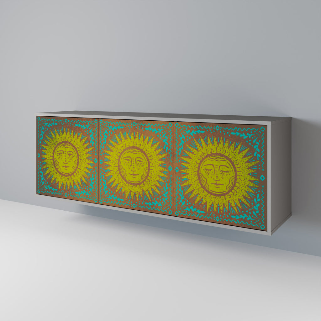 SUNSHINE EULOGY Sideboard mit 3 Türen in Grau