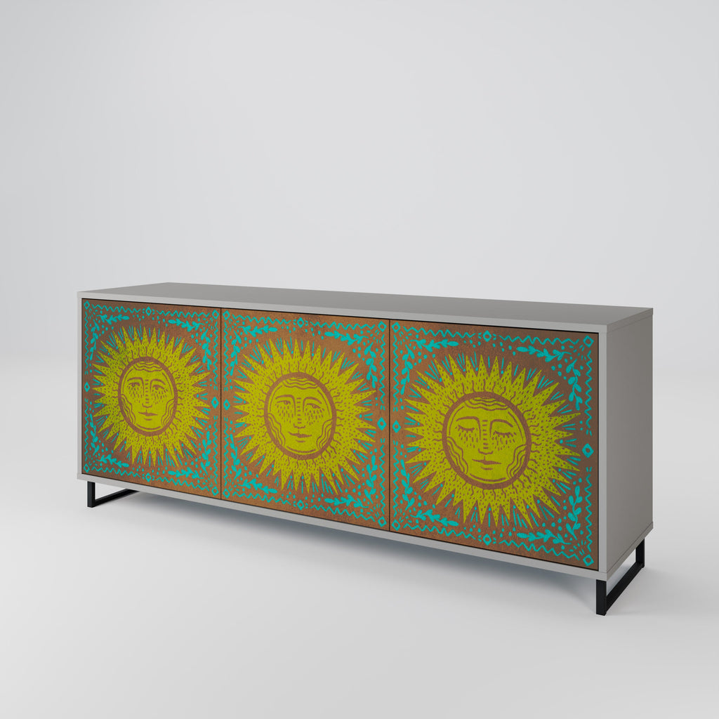 SUNSHINE EULOGY Sideboard mit 3 Türen in Grau