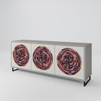 BROWN CIRCLES Sideboard mit 3 Türen in Grau