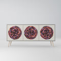 BROWN CIRCLES Sideboard mit 3 Türen in Grau