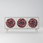 BROWN CIRCLES Sideboard mit 3 Türen in Grau